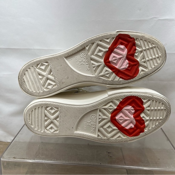Converse Chuck Taylor All Star Lift Platform Embroidered Hearts 6.5 (A 09114C) - Picture 8 of 10